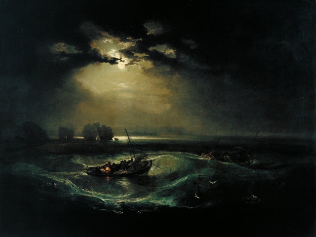 Fisherman at Sea painting by J. M. W. Turner