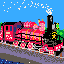 A pixel art rendering of the Russian steam locomotive U-127.